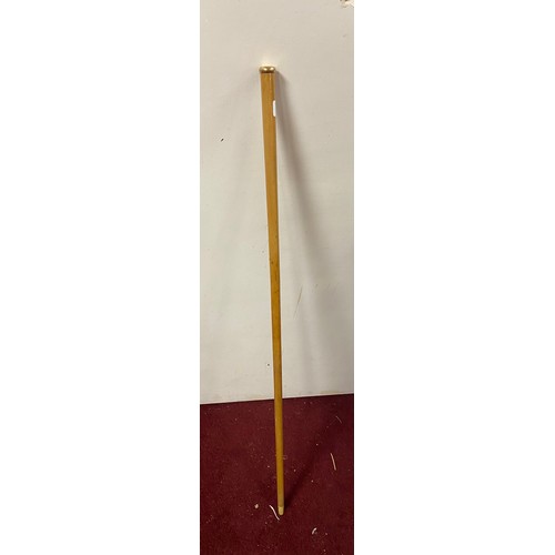 56 - A 9ct gold mounted walking stick -