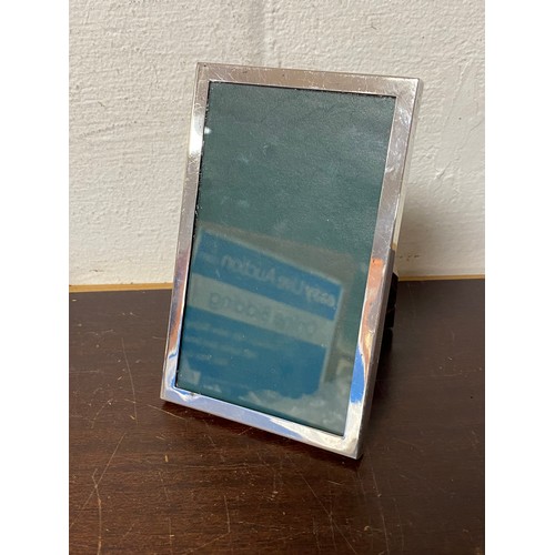 8 - A modern silver faced easel back photograph frame, Birmingham 1977 -