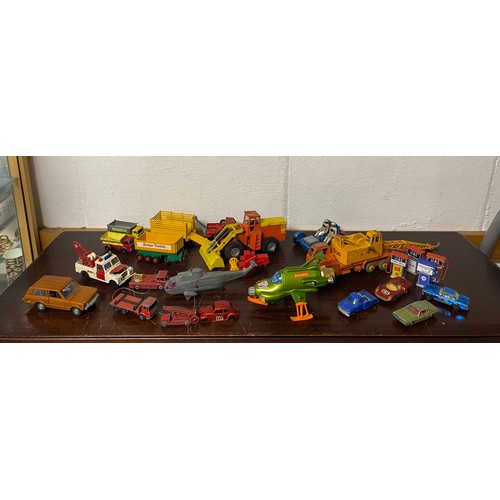 179 - A quantity of die cast model cars including Tri-Ang, Dinky, Schuco Brabham and a selection of toy so... 