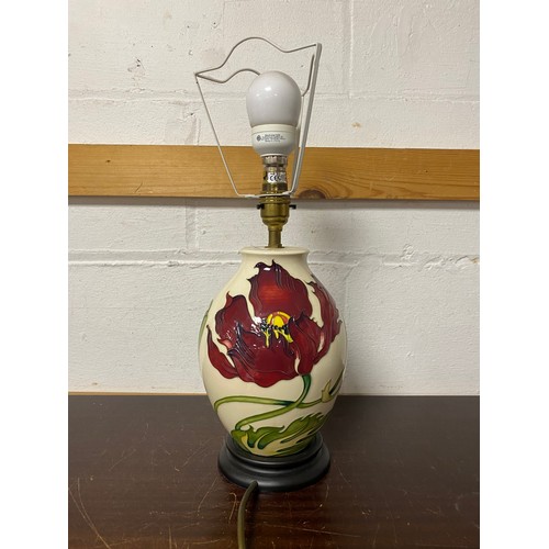 98 - Moorcroft:  A modern 'Dancing Flame' pattern table lamp -