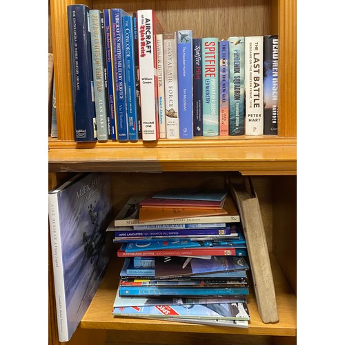 147 - Four shelves of books mostly aviation and Royal Air Force interest -