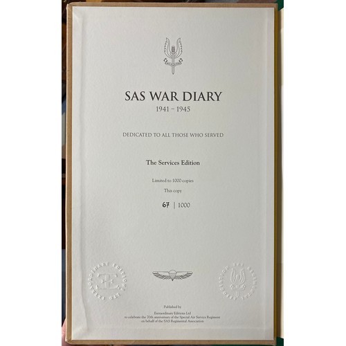 148 - SAS War diary 1941-1945, Services edition published by Extraordinary Editions, 2011, numbered 67/100... 