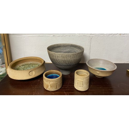 132 - A group of studio pottery -