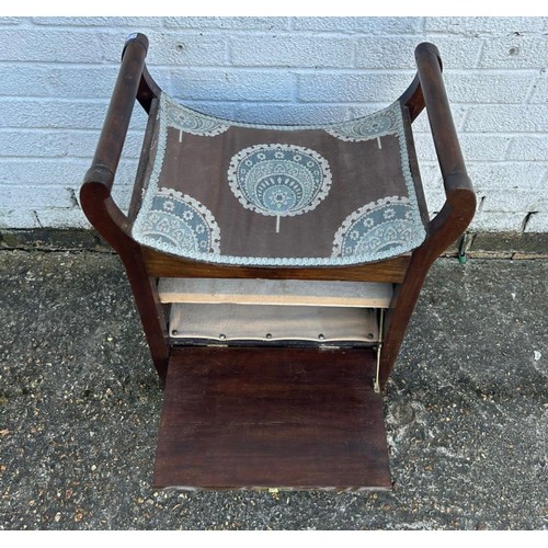326 - An Edwardian inlaid piano stool -
