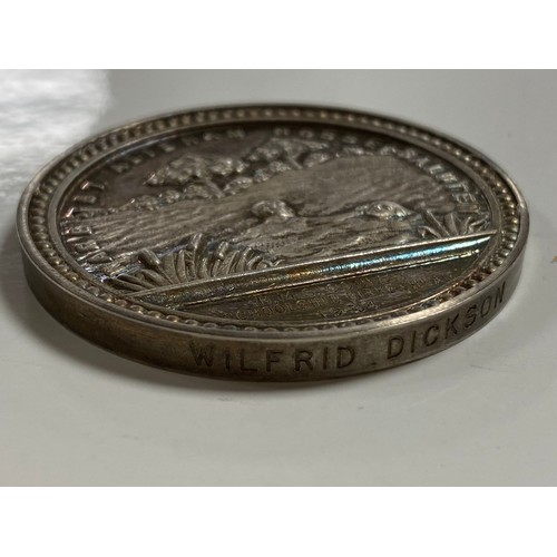 36 - A George V Royal Humane Society silver medal for lifesaving, awarded to Wilfrid Dickson, HMS Conway ... 