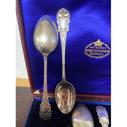 51 - A cased set of Edwardian teaspoons, Sheffield 1904 -