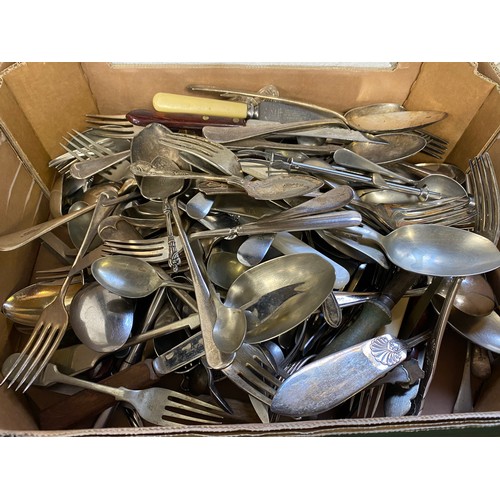 45 - A quantity of silver plated entree dishes, teawares, flatware, etc -