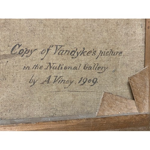 285 - A Viney, After Sir Anthony Van Dyke
Portrait of Cornelius van der Geest
signed and titled, dated 190... 