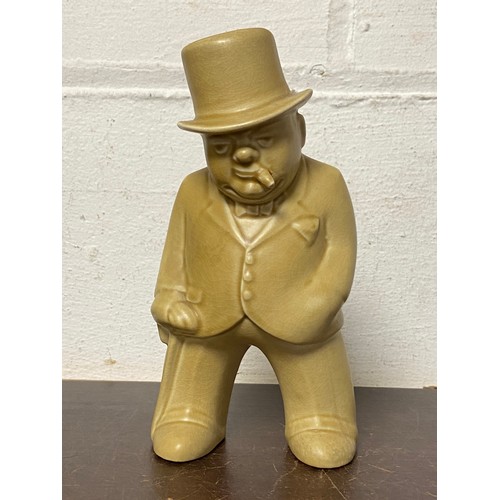 185 - A Bovey Tracey pottery model of Winston Churchill -