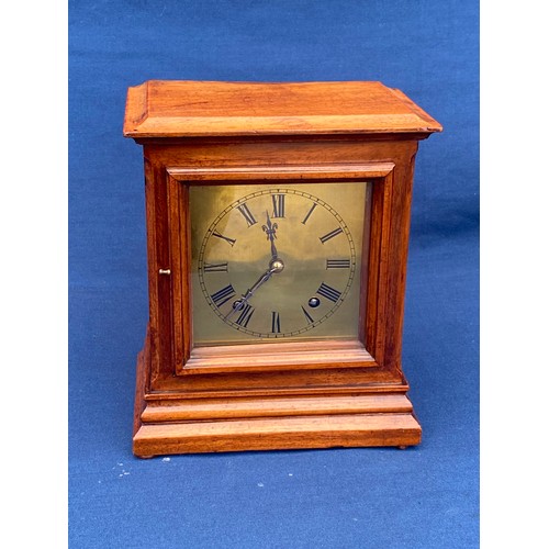397 - A Victorian mantle/station clock, the movement stamped for Winterhalder and Hofmeier -