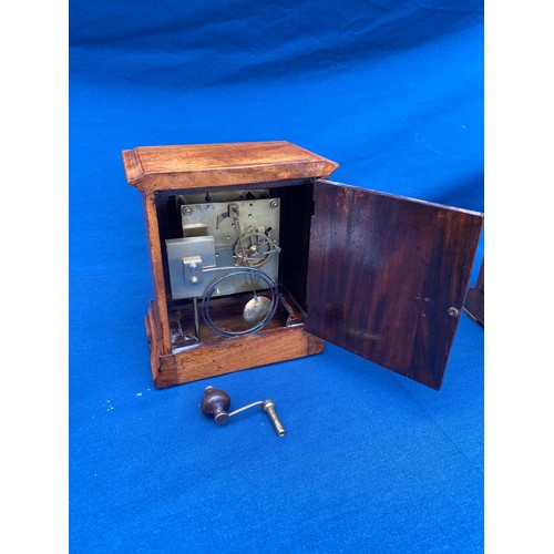 397 - A Victorian mantle/station clock, the movement stamped for Winterhalder and Hofmeier -