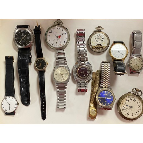 76 - A quantity of wristwatches, to include Seiko and Rotary -
