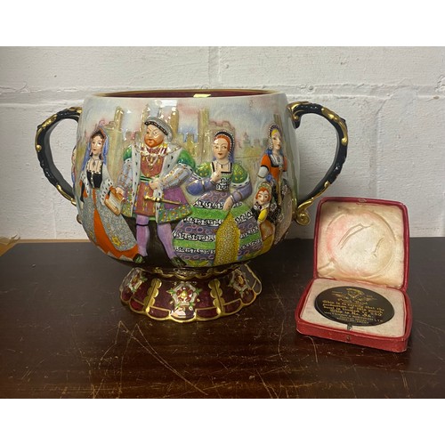 228 - A limited edition Carltonware Henry VIII punch bowl, numbered 54/250 -