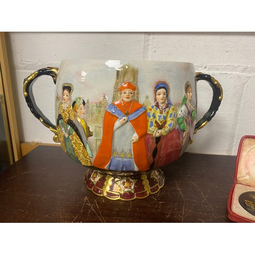 228 - A limited edition Carltonware Henry VIII punch bowl, numbered 54/250 -