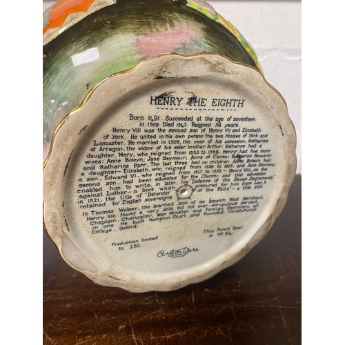 228 - A limited edition Carltonware Henry VIII punch bowl, numbered 54/250 -