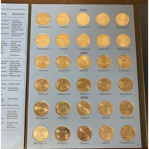 371 - Coins:  A Whitman Fifty State Commemorative Quarter folder, Deluxe Edition, 1999-2008, and a 1970 Ro... 