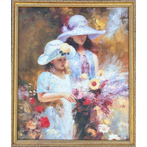 241 - 20th Century School
Portrait of a lady
indistinctly signed
oil on canvas and another of two girls -