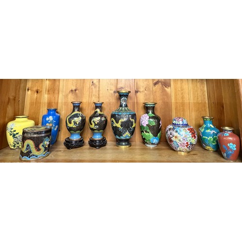 A quantity of cloissone wares -