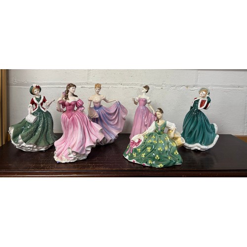 A group of six Royal Doulton ladies to include Lauren and Elyse  -
