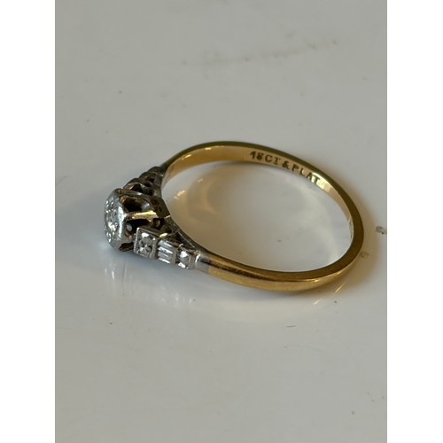 6 - A diamond single stone ring, the single cut diamond illusion set to 18ct mount -