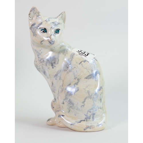 333 - Anita Harris Marble Effect Sitting Cat: height 20cm