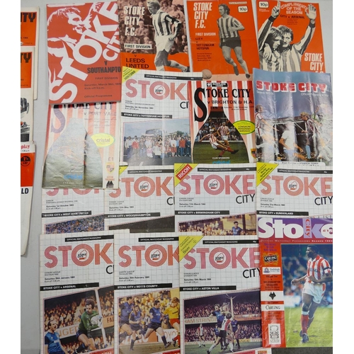 376 - A large collection of Stoke City , Port Vale, Man City & Similar Football Programs 1960's onward: to... 