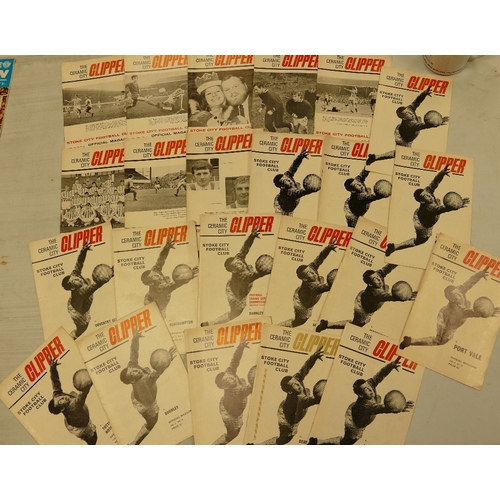 376 - A large collection of Stoke City , Port Vale, Man City & Similar Football Programs 1960's onward: to... 