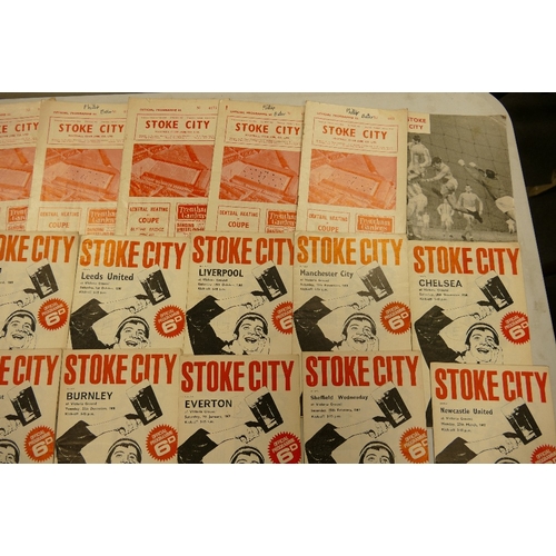 376 - A large collection of Stoke City , Port Vale, Man City & Similar Football Programs 1960's onward: to... 