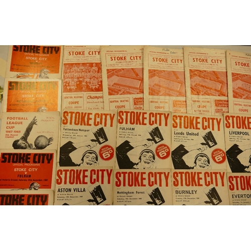 376 - A large collection of Stoke City , Port Vale, Man City & Similar Football Programs 1960's onward: to... 