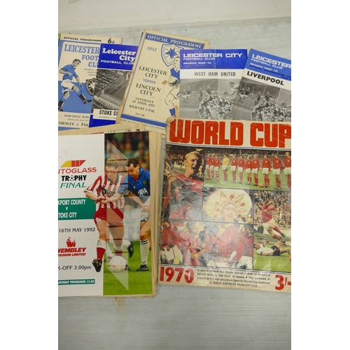 376 - A large collection of Stoke City , Port Vale, Man City & Similar Football Programs 1960's onward: to... 