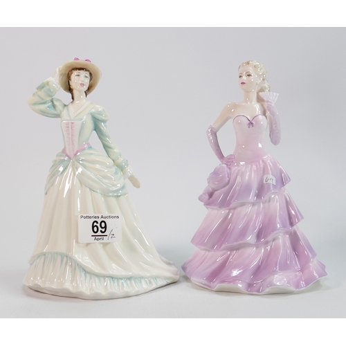 69 - Pottery Lady Figures: Coalport Bolero & Royal Doulton Sophia Baines HN4167(2)