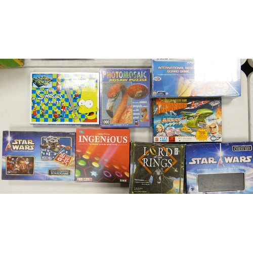 684 - A large collection of boxed games ( un checked) including: Star wars Rescue on Geonosis(sealed), Thu... 