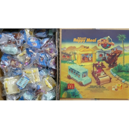 807 - A  collection of  McDonald happy meal kid club toys and boxes to include:  Flintstones together with... 