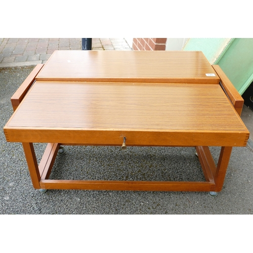 620 - Mid Century Teak Metamorphic Coffee Table: