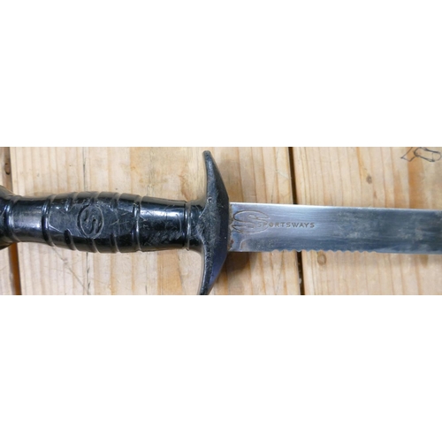 1053 - Divers Knife in Rubber Scabbard: