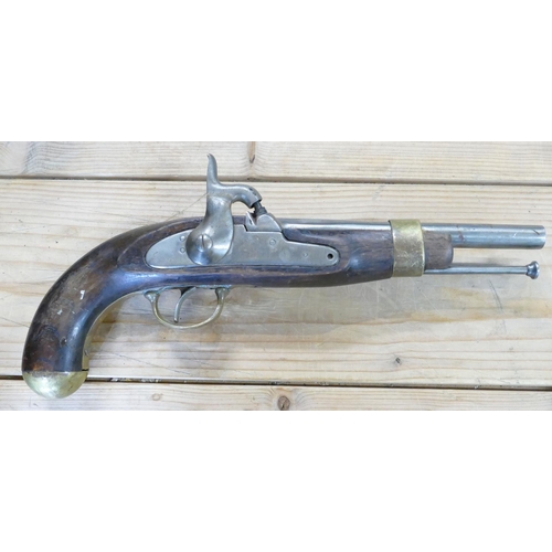 1059 - Early 20th Century French Military Percussion Pistol: