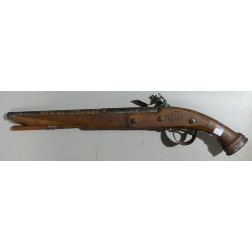 1071 - 20th century large Dog lock pistol: English Civil War Style.