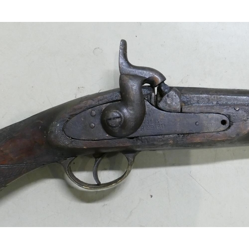 1074 - Percussion Sporting gun: Dated 1885.