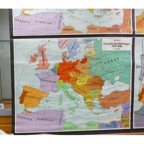 649 - Very Large Wall Hanging Early Continental Roll Map of Europe in 20th Century: