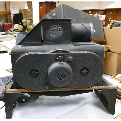 663 - Epidiascope Rare Model C Baker London Early Electrical Projector: on stand