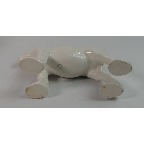 228c - Beswick Opaque White 818 Shire Horse: