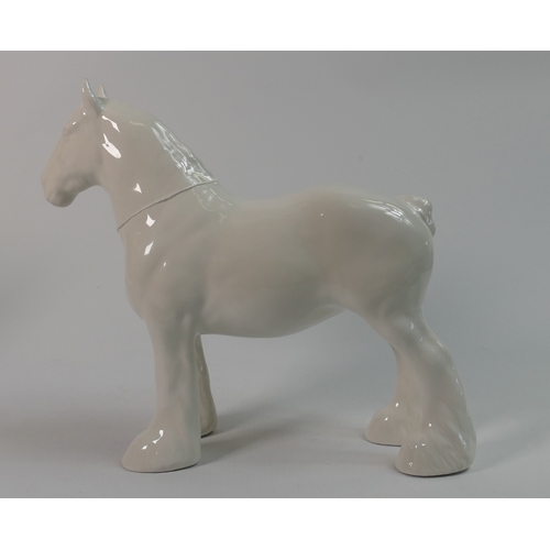 228c - Beswick Opaque White 818 Shire Horse: