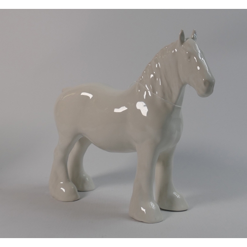 228c - Beswick Opaque White 818 Shire Horse: