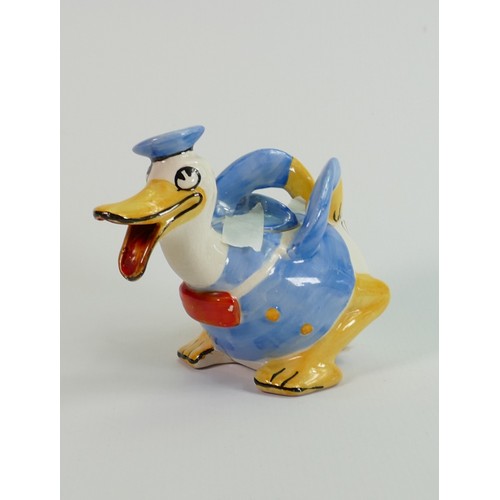 166 - Wadeheath small water jug as Donald Duck: h12.5cm.