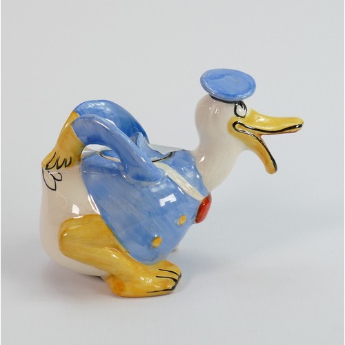 166 - Wadeheath small water jug as Donald Duck: h12.5cm.