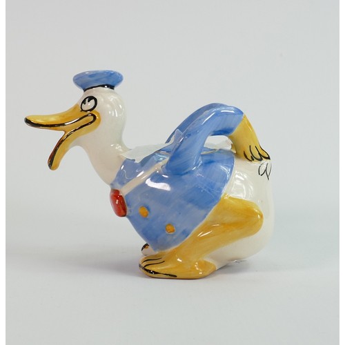 166 - Wadeheath small water jug as Donald Duck: h12.5cm.
