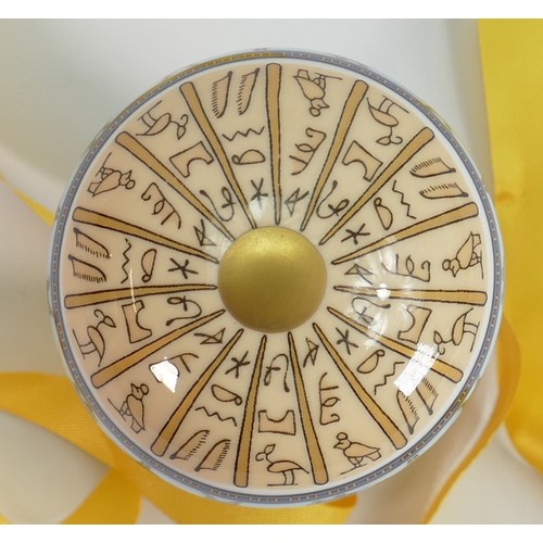 644 - Royal Worcester Hot Air Balloon candle snuffers: Up Up and Away Zodiac and Egypt, both boxed with ce... 