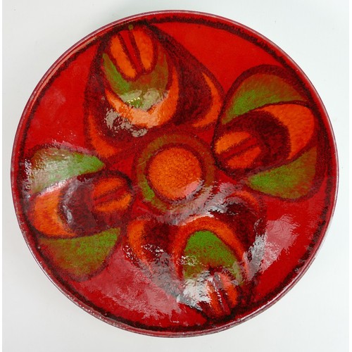 651 - Poole pottery Delphis charger: Diameter 41cm.