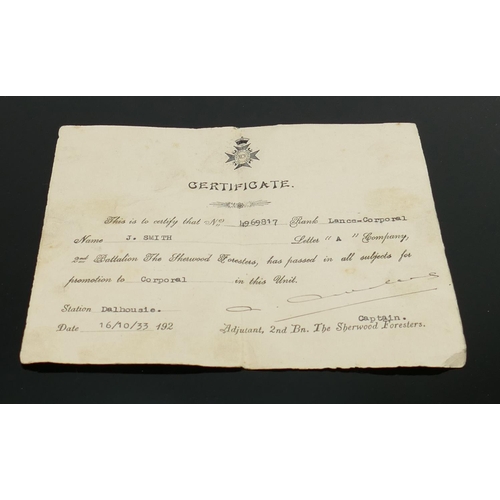 1538 - A collection of military and sporting medals: To include 1933 football medal awarded to 4969817 Lanc... 