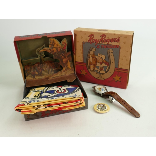 636 - Roy Rogers and Trigger 1993 vintage watch set: Boxed.
